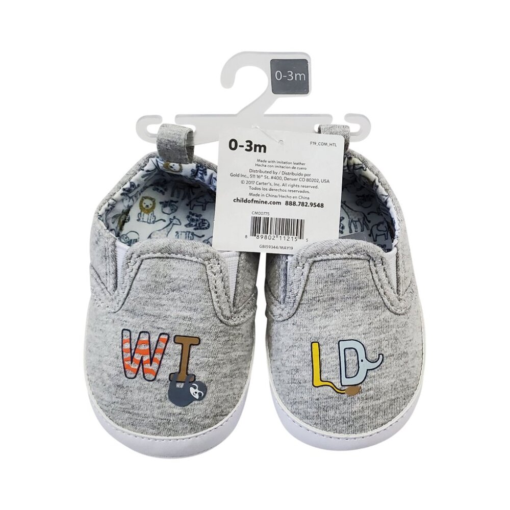 Child of Mine by Carter’s Wild Baby Shoes Gray